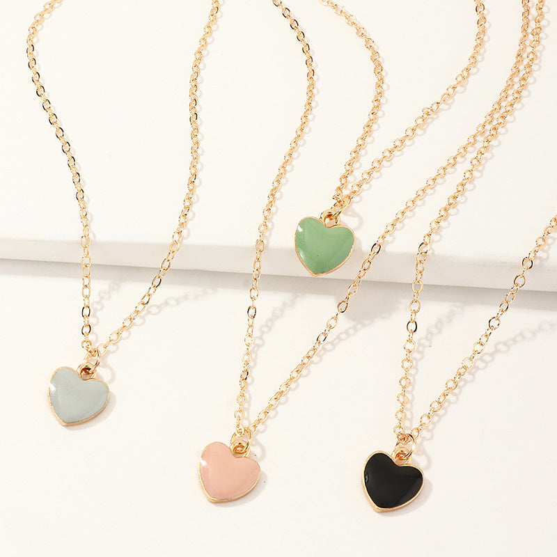 Wholesale Children's Heart Clavicle Alloy Chain Set of 4 Baby Supplies
